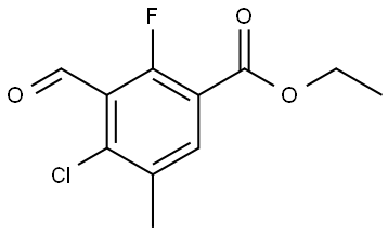 Ethyl 4-chloro-2-fluoro-3-formyl-5-methylbenzoate Structure