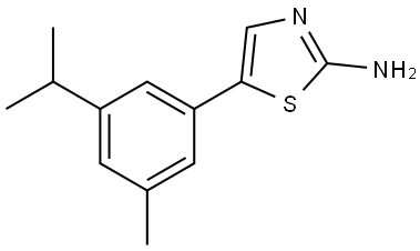 5-(3-isopropyl-5-methylphenyl)thiazol-2-amine Structure