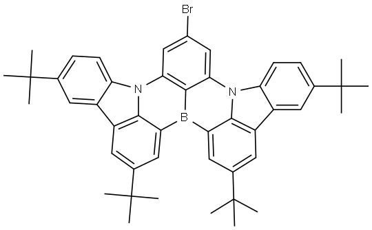 Indolo[3,2,1-de]indolo[3',2',1':8,1][1,4]benzazaborino[2,3,4-kl]phenazaborine, 10-bromo-2,5,15,18-tetrakis(1,1-dimethylethyl)- Structure