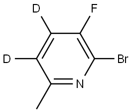 2-bromo-3-fluoro-6-methylpyridine-4,5-d2 Structure