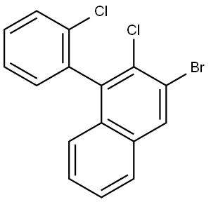 3-bromo-1-(2-chlorophenyl)naphthalene 구조식 이미지