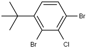 1,3-Dibromo-2-chloro-4-(1,1-dimethylethyl)benzene Structure