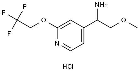 2-methoxy-1-(2-(2,2,2-trifluoroethoxy)pyridin-4-yl)ethan-1-amine hydrochloride Structure