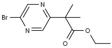 ethyl 2-(5-bromopyrazin-2-yl)-2-methylpropionate Structure