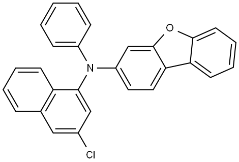 3-Dibenzofuranamine, N-(3-chloro-1-naphthalenyl)-N-phenyl- Structure