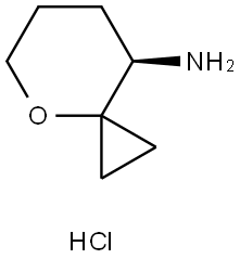 4-Oxaspiro[2.5]octan-8-amine, hydrochloride (1:1), (8R)- 구조식 이미지