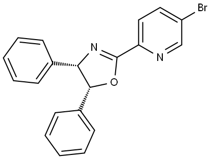 (4S,5R)-2-(5-Bromopyridin-2-yl)-4,5-diphenyl-4,5-dihydrooxazole 구조식 이미지