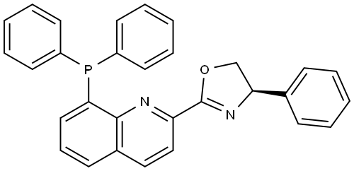 (R)-2-(8-(Diphenylphosphanyl)quinolin-2-yl)-4-phenyl-4,5-dihydrooxazole Structure