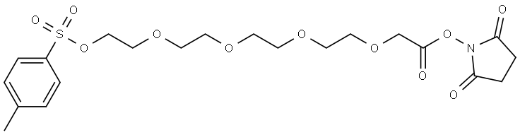 2,5-dioxopyrrolidin-1-yl 14-[(4-methylbenzenesulfonyl)oxy]-3,6,9,12-tetraoxatetradecanoate Structure