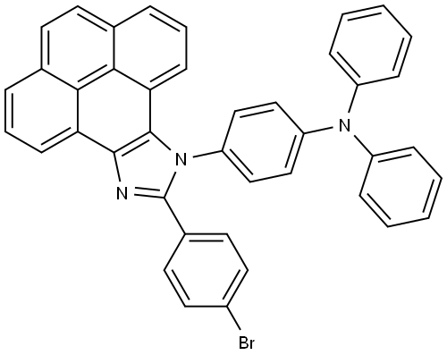 4-(10-(4-bromophenyl)-9H-pyreno[4,5-d]imidazol-9-yl)-N,N-diphenylaniline Structure