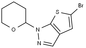 5-bromo-1-tetrahydropyran-2-yl-thieno[2,3-c]pyrazole Structure