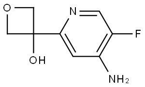 3-Oxetanol, 3-(4-amino-5-fluoro-2-pyridinyl)- Structure