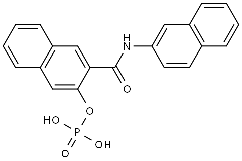 2-Naphthalenecarboxamide, N-2-naphthalenyl-3-(phosphonooxy)- Structure