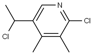 2-chloro-5-(1-chloroethyl)-3,4-dimethylpyridine Structure