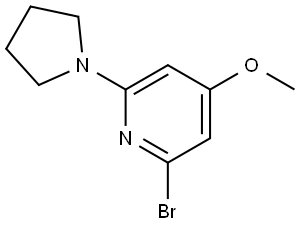 2-bromo-4-methoxy-6-(pyrrolidin-1-yl)pyridine Structure