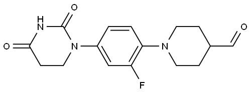 1-(4-(2,4-dioxotetrahydropyrimidin-1(2H)-yl)-2-fluorophenyl)piperidine-4-carbaldehyde Structure