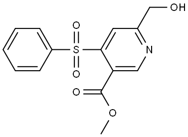 methyl 6-(hydroxymethyl)-4-(phenylsulfonyl)nicotinate Structure