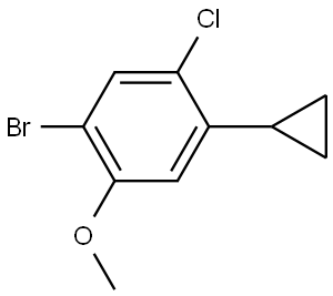 1-Bromo-5-chloro-4-cyclopropyl-2-methoxybenzene Structure