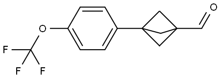 3-[4-(Trifluoromethoxy)phenyl]bicyclo[1.1.1]pentane-1-carboxaldehyde Structure