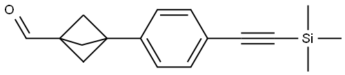 3-[4-[2-(Trimethylsilyl)ethynyl]phenyl]bicyclo[1.1.1]pentane-1-carboxaldehyde Structure