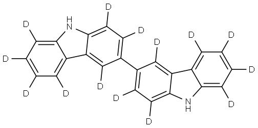 3,3′-Bi-9H-carbazole-1,1′,2,2′,4,4′,5,5′,6,6′,7,7′,8,8′-d14 Structure