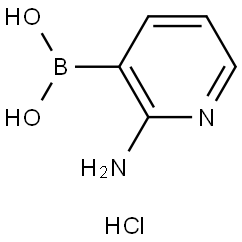 (2-Aminopyridin-3-yl)boronic acid hydrochloride Structure