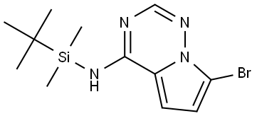 tert-butyl (dimethyl)silyl-N-4-amino-7-bromo-pyrrolo[2,1-f][1,2,4]triazine Structure