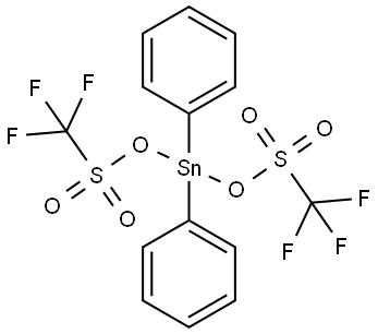 Stannanesulfonic acid, 1,1-diphenylbis(trifluoromethyl)- Structure