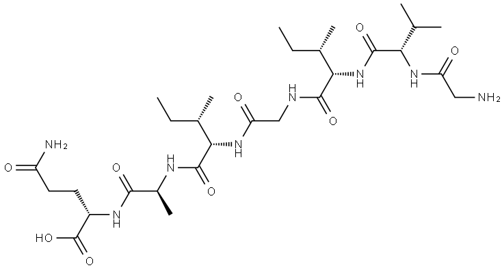 L-Glutamine, glycyl-L-valyl-L-isoleucylglycyl-L-isoleucyl-L-alanyl- Structure