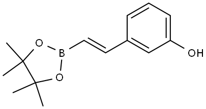 (E)-3-(2-(4,4,5,5-Tetramethyl-1,3,2-dioxaborolan-2-yl)vinyl)phenol Structure