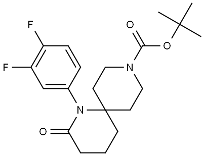 tert-butyl 1-(3,4-difluorophenyl)-2-oxo-1,9-diazaspiro[5.5]undecane-9-carboxylate Structure