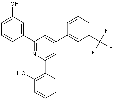 2-(2-Hydroxyphenyl)-4-(3-trifluoromethylphenyl)-6-(3-hydroxyphenyl) pyridineê Structure