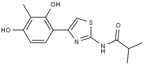 Propanamide, N-[4-(2,4-dihydroxy-3-methylphenyl)-2-thiazolyl]-2-methyl- Structure