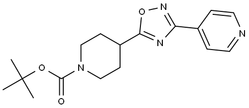 tert-Butyl 4-(3-(pyridin-4-yl)-1,2,4-oxadiazol-5-yl)piperidine-1-carboxylate Structure