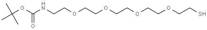 t-Boc-N-amido-PEG4-thiol Structure