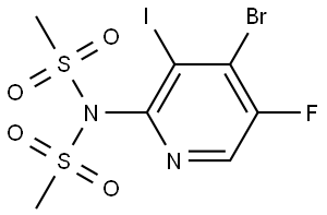 N-(4-bromo-5-fluoro-3-iodopyridin-2-yl)-N-methanesulfonylmethanesulfonamide Structure