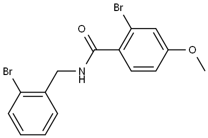 2-Bromo-N-[(2-bromophenyl)methyl]-4-methoxybenzamide Structure