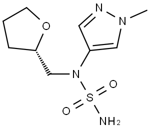 N-(1-Methyl-1H-pyrazol-4-yl)-N-{[(2S)-oxolan-2-yl]methyl}aminosulfonamide Structure