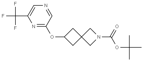 tert-butyl 6-[6-(trifluoromethyl)pyrazin-2-yl]oxy-2-azaspiro[3.3]heptane-2-carboxylate Structure