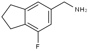 7-Fluoro-2,3-dihydro-1H-indene-5-methanamine Structure