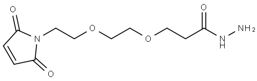 3-{2-[2-(2,5-dioxo-2,5-dihydro-1H-pyrrol-1-yl)ethoxy]ethoxy}propanehydrazide Structure