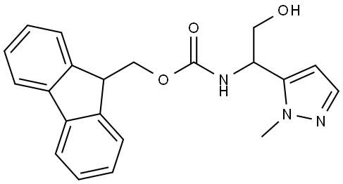 (9H-fluoren-9-yl)methyl (2-hydroxy-1-(1-methyl-1H-pyrazol-5-yl)ethyl)carbamate Structure