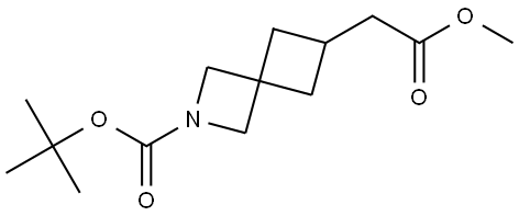 tert-butyl 6-(2-methoxy-2-oxoethyl)-2-azaspiro[3.3]heptane-2-carboxylate Structure