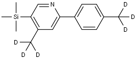 4-(methyl-d3)-2-(4-(methyl-d3)phenyl)-5-(trimethylsilyl)pyridine Structure