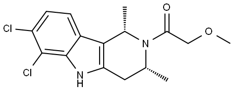 Ethanone, 1-[(1S,3R)-6,7-dichloro-1,3,4,5-tetrahydro-1,3-dimethyl-2H-pyrido[4,3-b]indol-2-yl]-2-methoxy- Structure