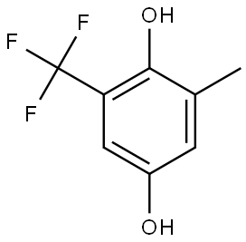 2-Methyl-6-(trifluoromethyl)-1,4-benzenediol Structure