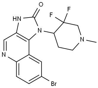 8-bromo-1-(3,3-difluoro-1-methylpiperidin-4-yl)-1,3-dihydro-2H-imidazo[4,5-c]quinolin-2-one Structure