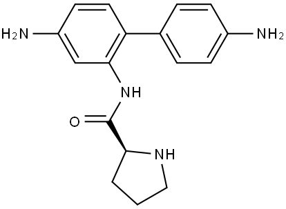 2-Pyrrolidinecarboxamide, N-(4,4′-diamino[1,1′-biphenyl]-2-yl)-, (2S)- Structure