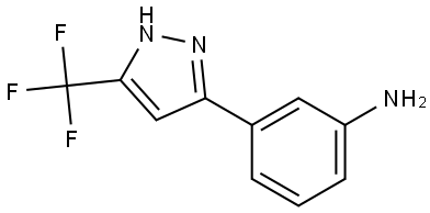 3-[3-(Trifluoromethyl)-1H-pyrazol-5-yl]benzenamine Structure