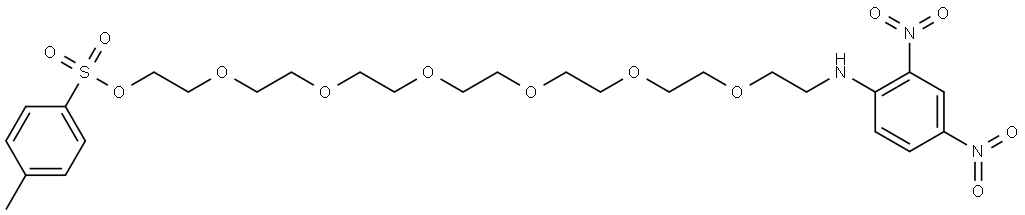 20-[(2,4-dinitrophenyl)amino]-3,6,9,12,15,18-hexaoxaicosan-1-yl 4-methylbenzene-1-sulfonate Structure